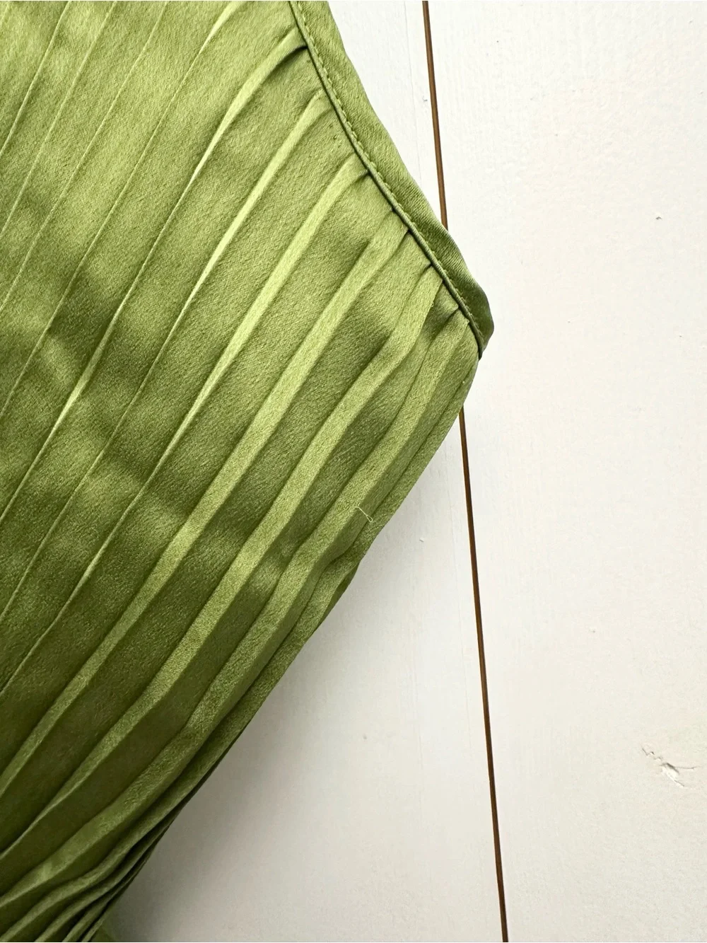 A&F Giselle Satin Pleated Cutout Maxi Dress In Green Size XL
